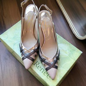 J.RENEE Nude Patent Slingback Pump 7N